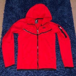 Red Nike Tech Sweatsuit